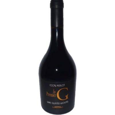Le Premier G -100 % merlot sans sulfites ajoutés - Vin de France