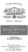 Château Baron Bertin - Cuvée Prestige 2012  AOC BORDEAUX ROUGE